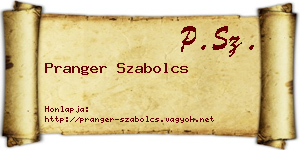 Pranger Szabolcs névjegykártya